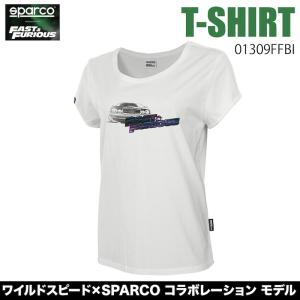 スパルコ × ワイルドスピード T-SHIRT 01309FFBI ホワイト レディース Tシャツ 半袖｜autista-s