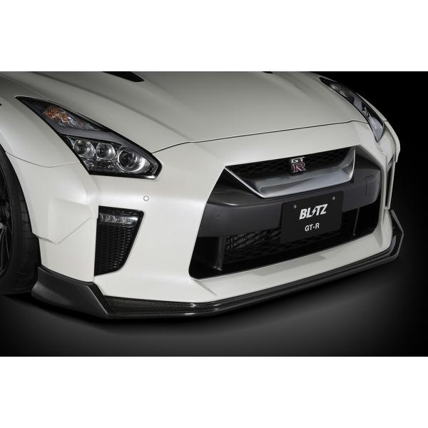 BLITZ ブリッツ エアロスピード カーボンフロントリップスポイラー 未塗装 GT-R R35 H...