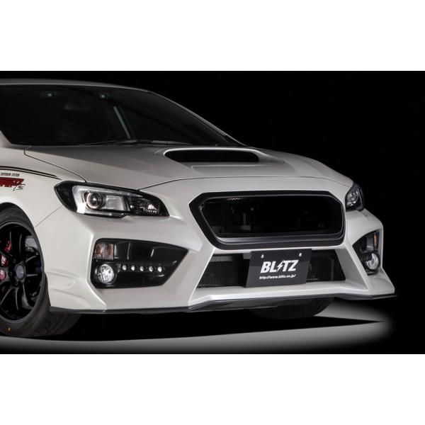 BLITZ ブリッツ エアロスピード フロントバンパースポイラー LEDライトセット FRP 未塗装...