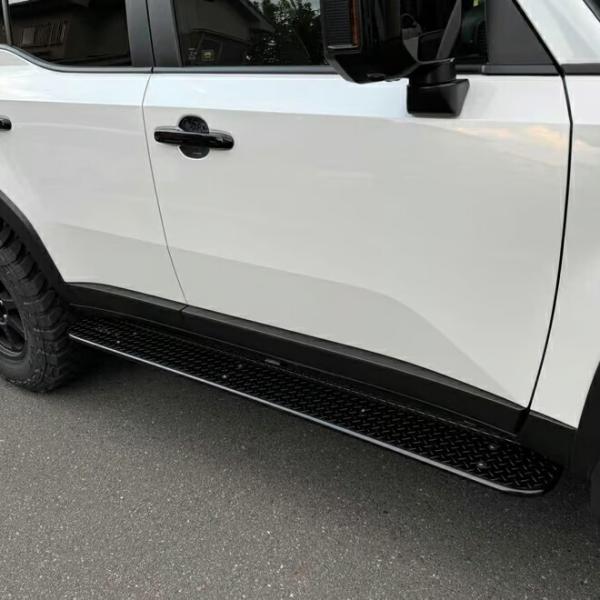 リミテッドチトセ RICK'S サイドステップ スチール製縞板鋼板ブラック塗装 ランドクルーザー25...