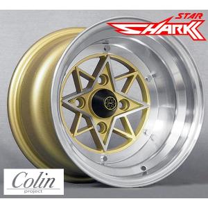 [COLIN PROJECT] 旧車ホイール 1本 STAR SHARK (スターシャーク) 復刻版 GOLD 14×9.0J 4H PCD114.3 -26｜auto-craft