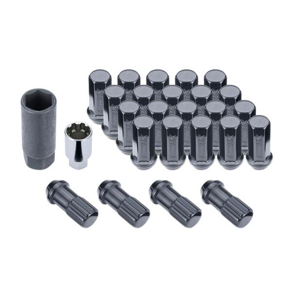 CRS ESSEX M12×P1.25 17HEX 6穴用 レーシングナット 24本入 ブラック キ...