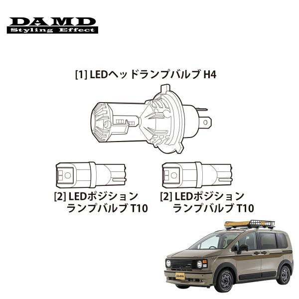 DAMD ダムド ISOLATOR 【LB-OP3】丸目2灯 専用LEDバルブ・ポジション球キット ...