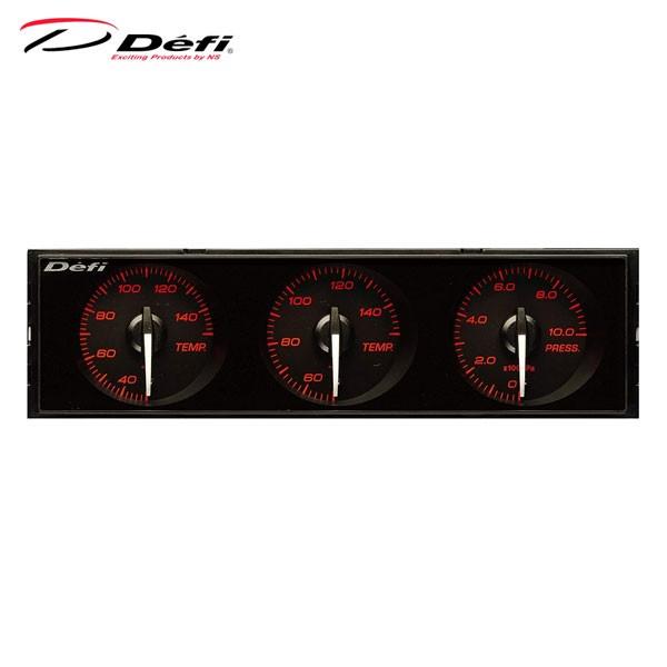 Defi デフィ DIN-Gauge 3連メーター アンバーレッド/指針色ホワイト
