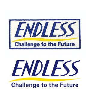 ENDLESS エンドレス ENDLESSワッペン ホワイト(文字色ブルー)｜auto-craft