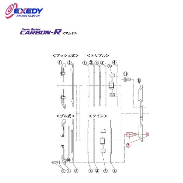 EXEDY エクセディ DB02 カーボンRマルチ ZM012SBMC1 (7)D.BOSS SET...