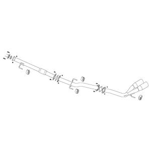 サクソン/SUXON」TMT ハイラックス（GUN125/2GD/2.4L）用39マフラー