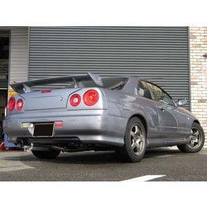 ER34 スカイライン 4ドア セダン ターボ用 砲弾マフラー 出口ロング