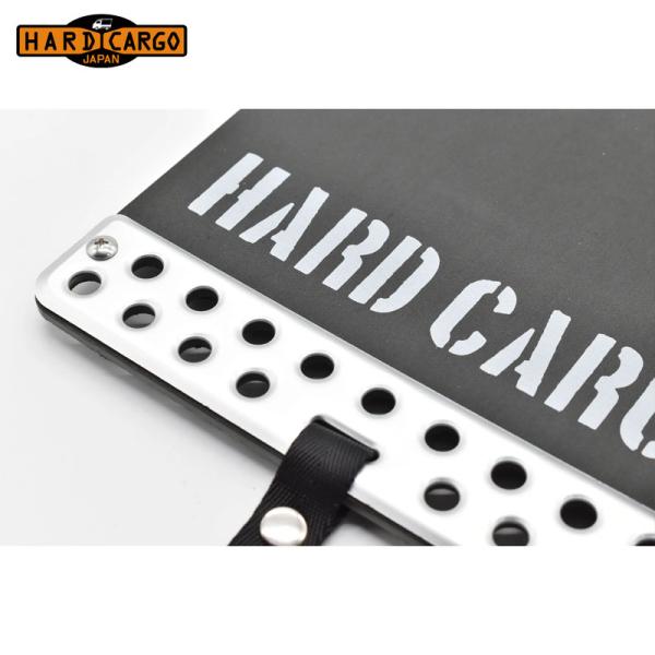 HARD CARGO ハードカーゴ マッドフラップ シルバーアルマイト×グレーロゴ 2枚/セット ム...