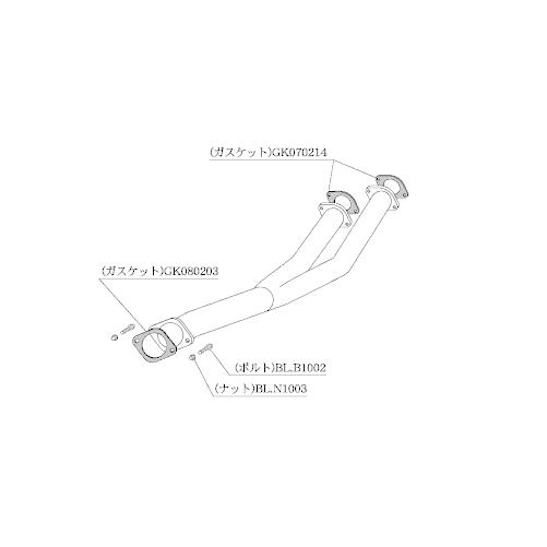 柿本改 マフラー フロントパイプ Standard スカイライン GT-R E-BCNR33 RB2...