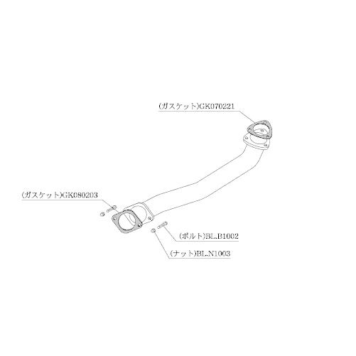 柿本改 マフラー フロントパイプ Standard スカイライン E-HCR32 RB20DET 2...