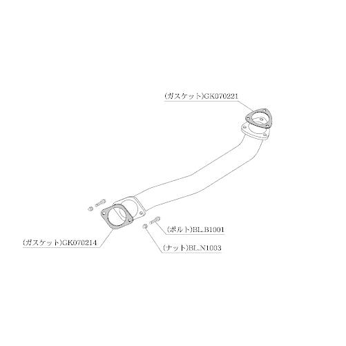柿本改 マフラー フロントパイプ Standard ステージア GF-WGNC34 98/8_M/C...