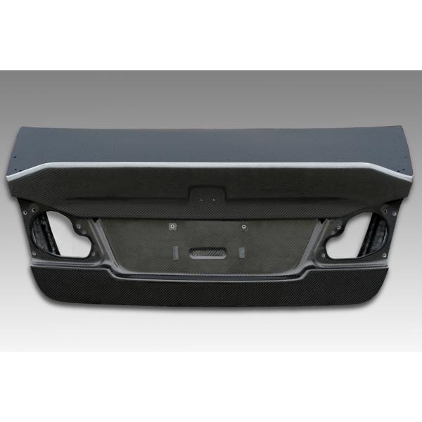 M&amp;M エアロダックテール&amp;トランクリッド 平織カーボン/FRP ウイング穴無し シビック FD2