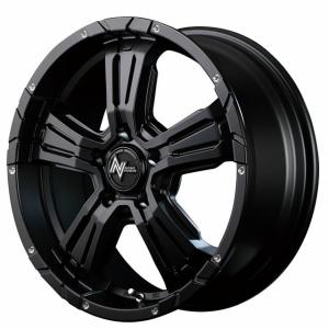 MID NITROPOWER CROSSCLAW クロスクロウ SBPD (セミグロスブラック＋ピアスドリルド) アルミホイール 4本セット 16×7.0J 5H PCD114.3 +40｜auto-craft