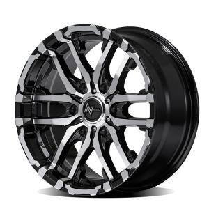 MID NITROPOWER M26 CROSSFANG (ブラックメタリック/ミラーカット) アルミホイール 4本セット 17×8.0J 6H PCD139.7 +20｜auto-craft