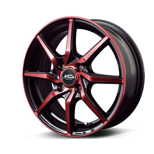 MID WHEELS S810 アルミホイール4本セット 12x4.0B 4H PCD100 +43...