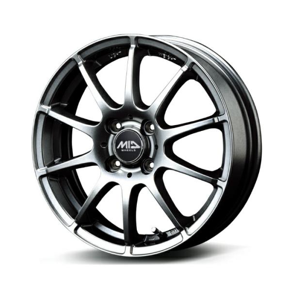 MID WHEELS STAG アルミホイール4本セット 15x5.5J 4H PCD100 +50...