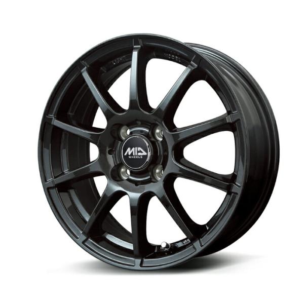 MID WHEELS STAG アルミホイール4本セット 15x5.5J 4H PCD100 +40...