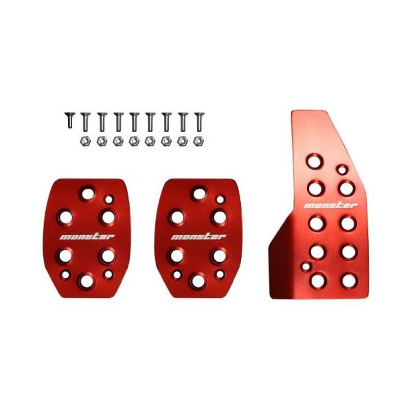 モンスタースポーツ スポーツドライビングペダルカバー レッドアルマイト アルト HA36S 14.1...