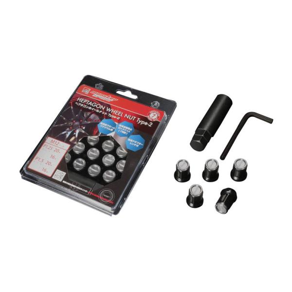 モンスタースポーツ ヘプタゴンホイールナットType-2 M12×P1.25 16個[A-16] ラ...