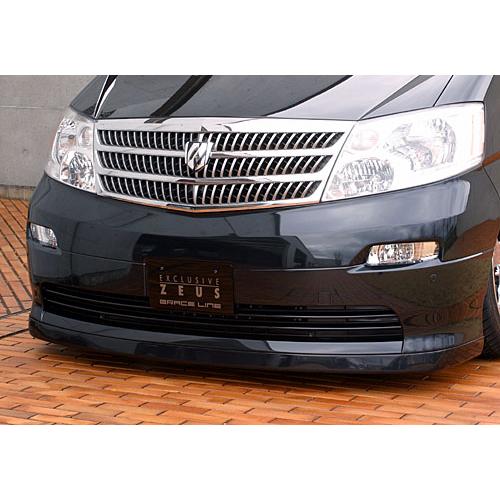 M'z SPEED フロントハーフスポイラー 未塗装 FRP アルファード 10系 H14.5〜H1...