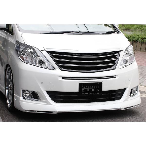 M'z SPEED フロントハーフスポイラー 未塗装 FRP アルファード ANH20W ANH25...