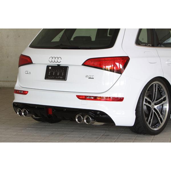 M'z SPEED リアアンダースポイラー 未塗装 FRP アウディ Q5 ABA-8RCNCF H...
