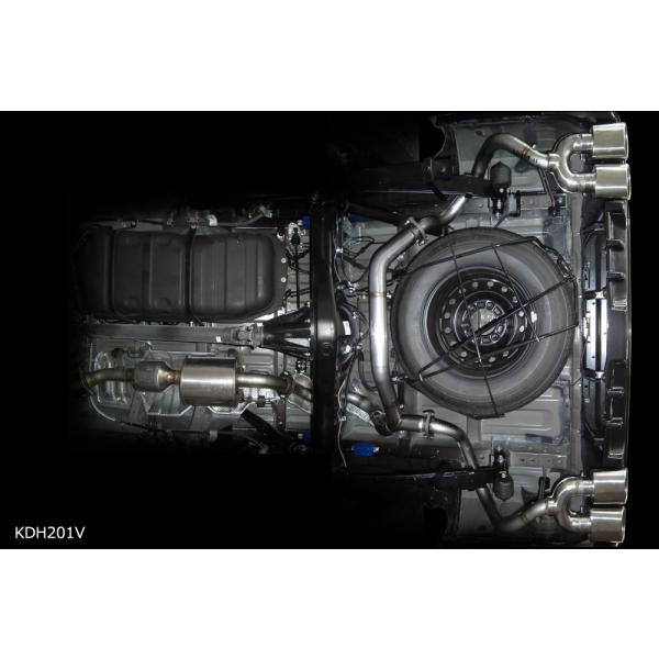 M'z SPEED エキゾーストシステム (MZ77-2) ステンレス ハイエースバン QDF-KD...