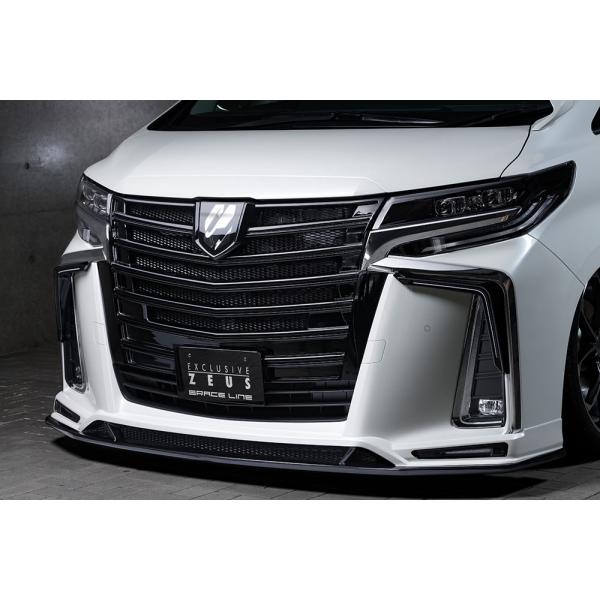 M'z SPEED フロントハーフスポイラー ホワイト (070) ABS アルファード 30系 H...