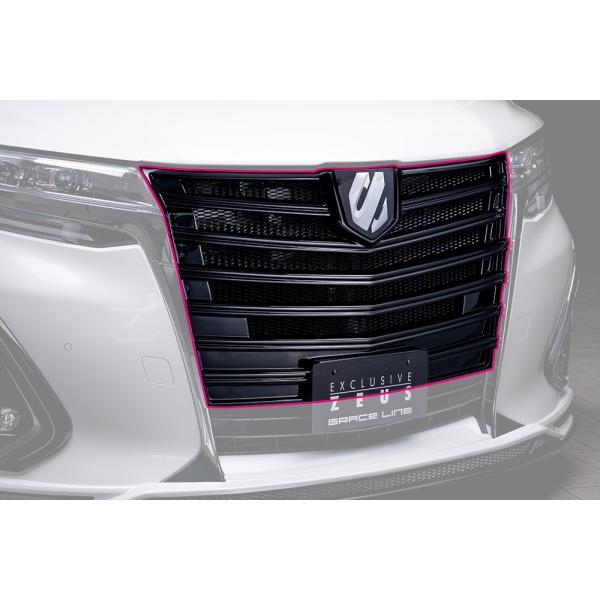 M'z SPEED フロントグリル ブラック (202) FRP アルファード 30系 H30.1〜...