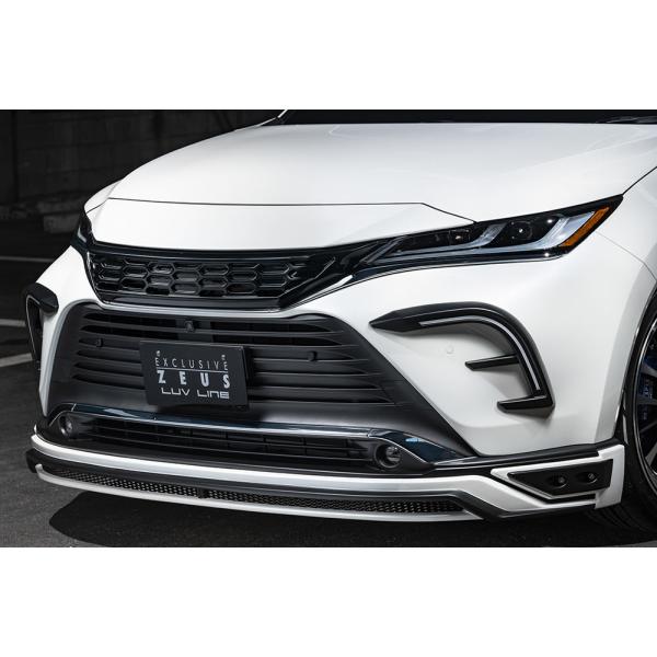 M'z SPEED フロントハーフスポイラー ホワイトマイカ (089) ABS ハリアーハイブリッ...