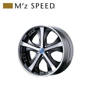 M'z SPEED J-TRIBAL 18×9.5J PCD100 4H +38 ブラック/ポリッシュ 18