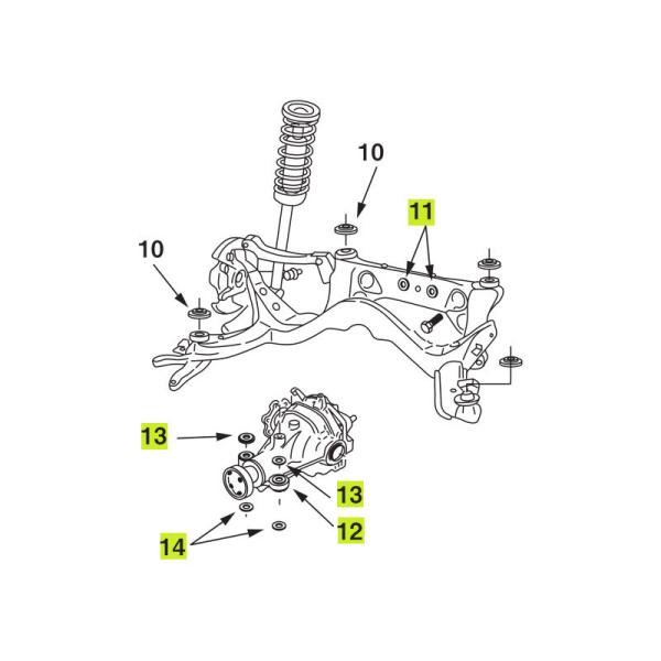nismo ニスモ 強化ブッシュ デフマウントブッシュキット 1台分キット（No. 11〜14） ス...