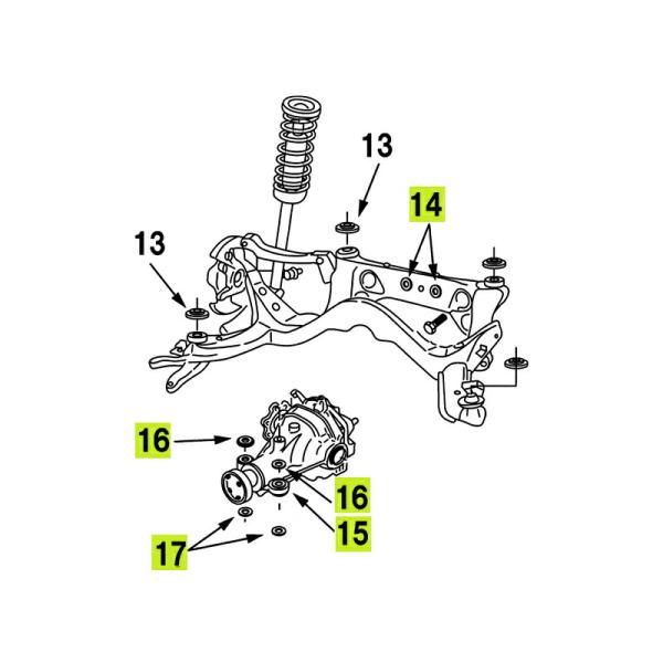 nismo ニスモ 強化ブッシュ デフマウントブッシュキット 1台分キット（No. 14〜17） ス...