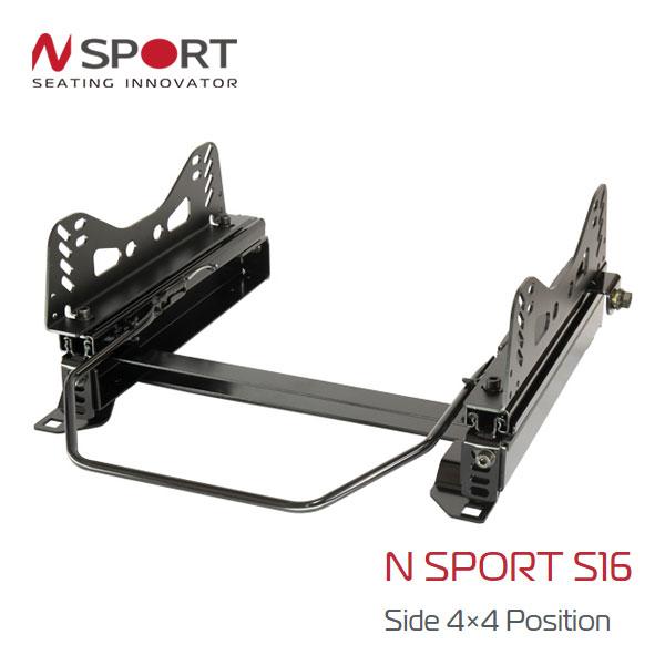 N SPORT シートレール 右席用 S16タイプ コースター S40 S50 左側ドアあり車 (北...