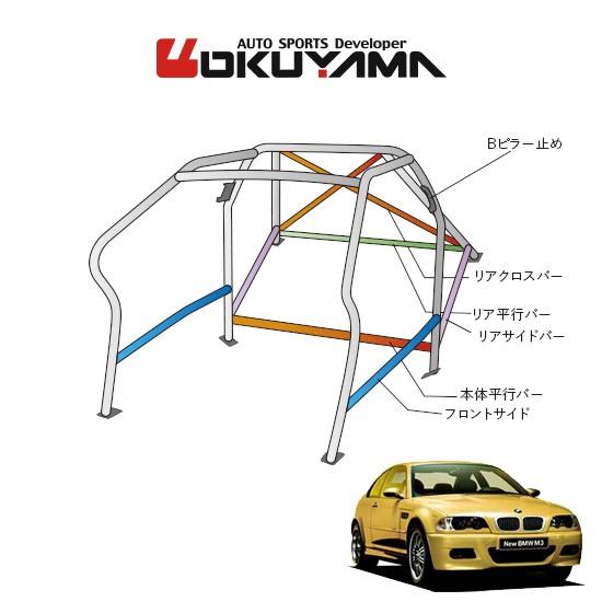 OKUYAMA オクヤマ OKUYAMA ロールバー スチール製 BMW E46 M3 BL32 サ...