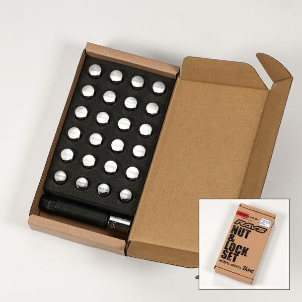 RAYS レイズ 17HEX ナット＆ロックセット 6H用 M12XP1.5 クロームメッキ L31...