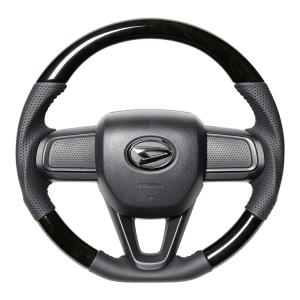 REAL（レアル） ステアリング 55ブラックウッド (ブラックステッチ