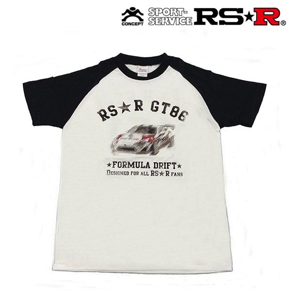 RSR GT86ラグランTシャツ ホワイト/ネイビー XLサイズ GD056XL