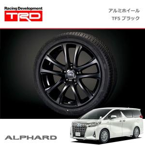 TRD アルミホイール TF5(ブラック) 19インチ 1本 アルファード AGH30W AGH35W GGH30W GGH35W AYH30W 17/12〜18/10 除くキー付ホイールナット付車