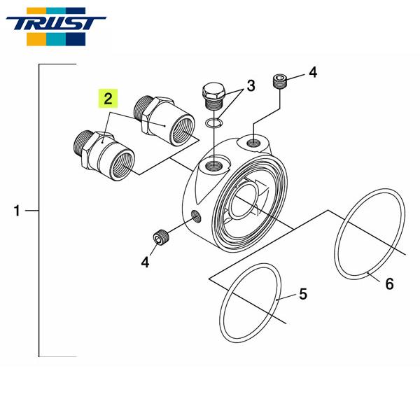 TRUST トラスト 油圧・油温センサーアタッチメント補修パーツ#2 センターボルト M20×P1....