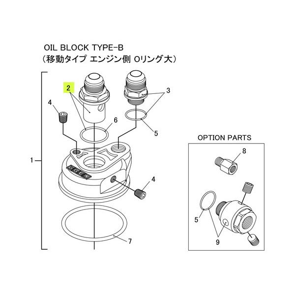 TRUST トラスト オイルブロック補修パーツ#2 センターボルト M20×P1.5-AN12 (オ...