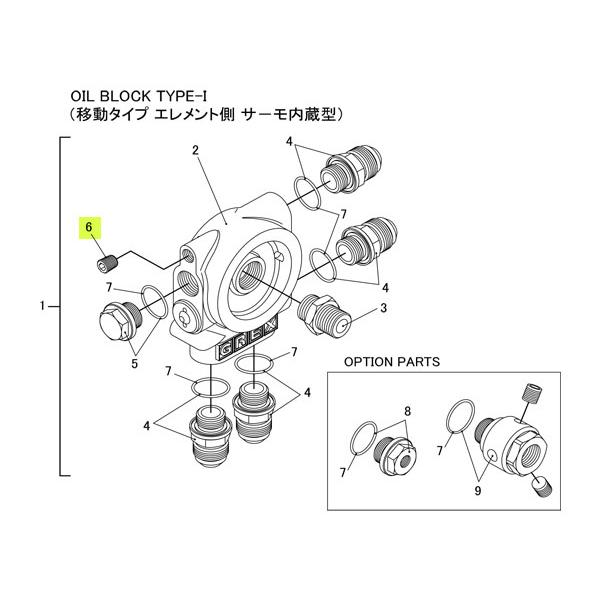 TRUST トラスト オイルブロック補修パーツ#6 1/8PT プラグボルト (オイルブロック TY...