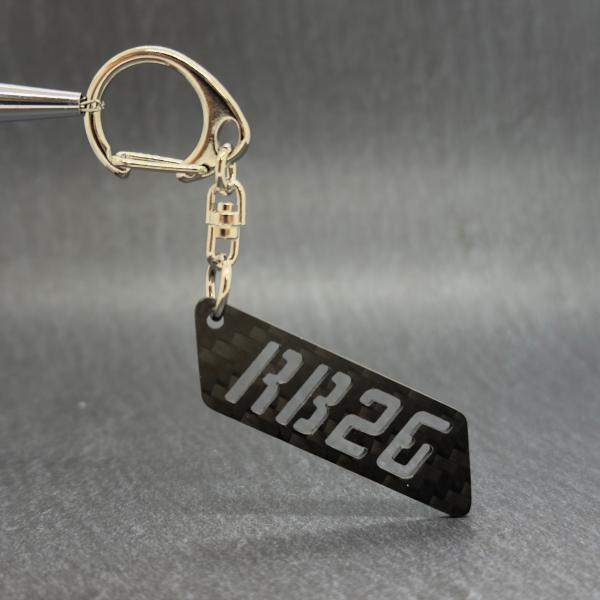 ドライカーボン エンジン型式 キーホルダー RB26 RB26DE RB26DETT 日産 スカイラ...