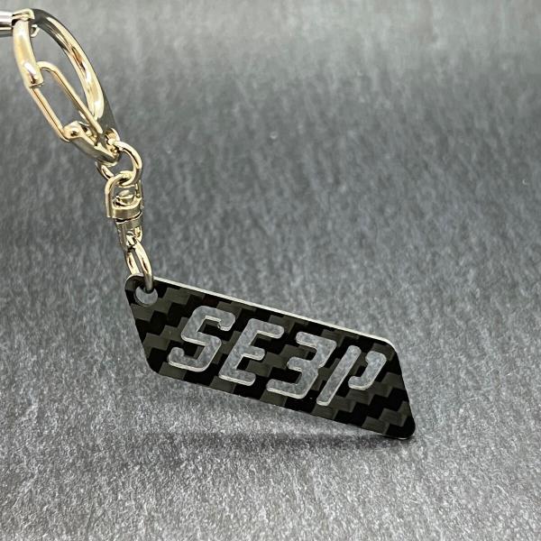 ドライカーボン 型式 キーホルダー マツダ RX-7/RX-8 FD3S FC3S FC3C SA2...