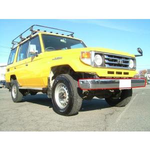 28　78プラド　70ランクル　メッキフロントバンパー トヨタ ランクル 70 71 73 74 76 77 系 クロームメッキ