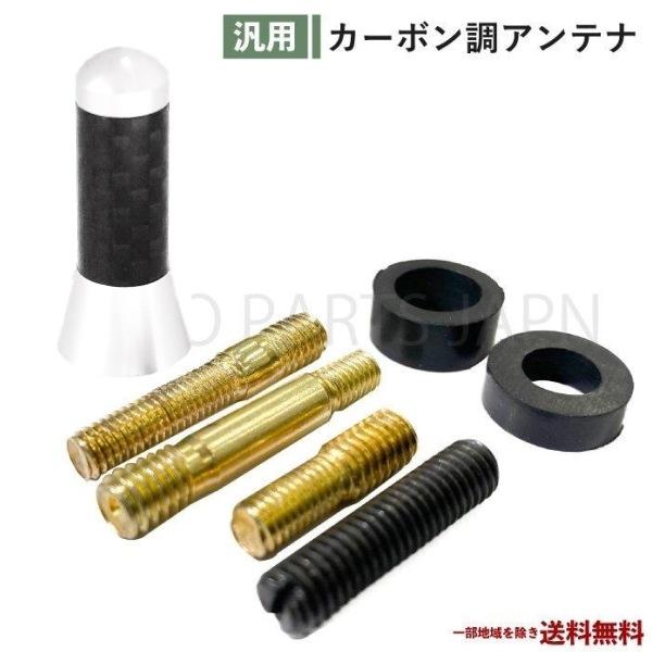 3.5cm カーボン 調 アンテナ ユニバーサル 車 ミニ ショート ファイバー ユーロ タイプ ラ...