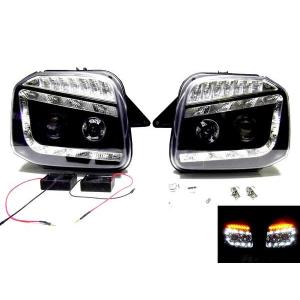 JB23 ジムニー ヘッドライト LED リング 付き ウィンカー ダブル