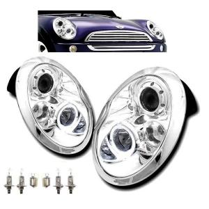 MINI ミニ R50 R52 R53 インナークローム LED イカリングプロジェクター ヘッドライト 左右 R50 RA16 R52 RF-16 R53 RE-16 送込｜auto-parts-jp