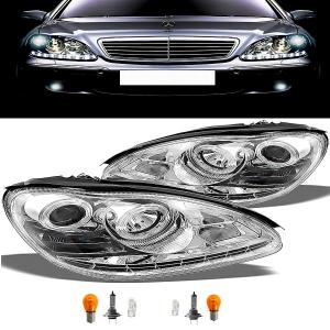 w221 前期用 後期仕様 後期LOOK ヘッドライト メルセデス ベンツ Sクラス W220 S500 前期用 W221後期LOOK 黒 LED